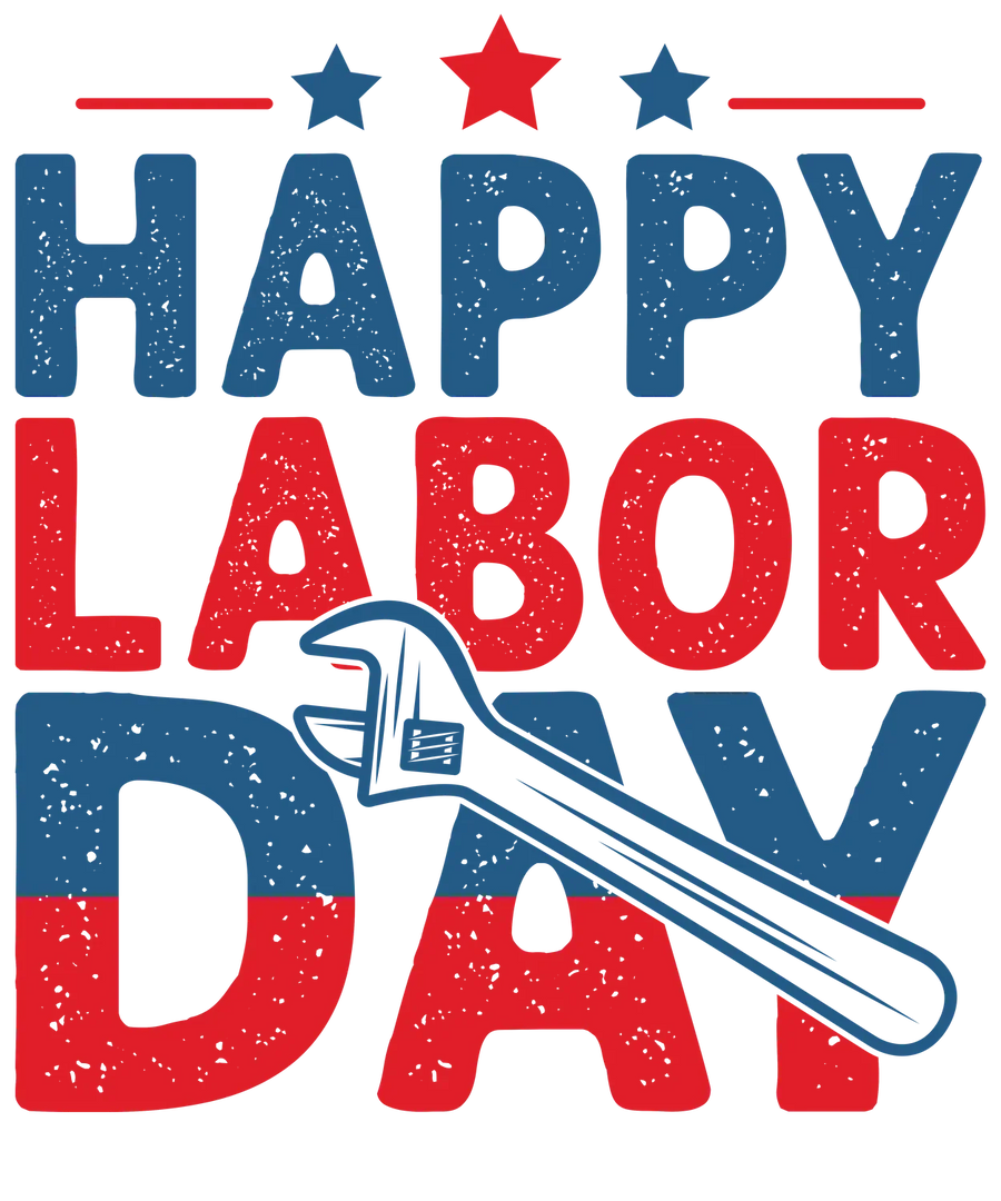 Labor Day DTF Print with Wrench Graphic