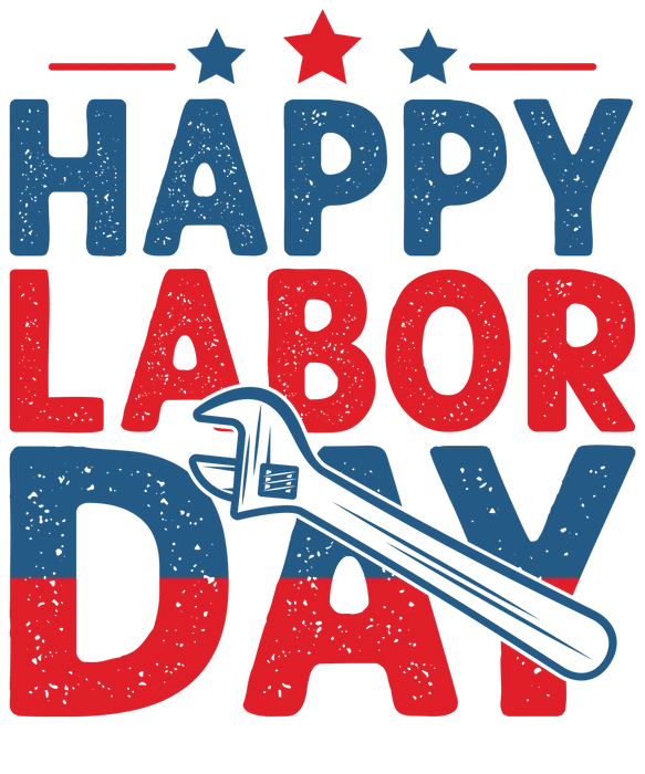 Labor Day DTF Print with Wrench Graphic