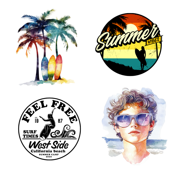 Surf & Ocean - DTF Transfer Bundle - Ready to Press
