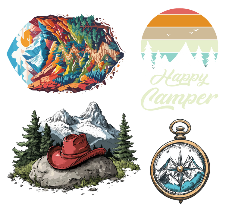 Wild Hiking - Adventure  - DTF Transfer Bundle - Ready to Press