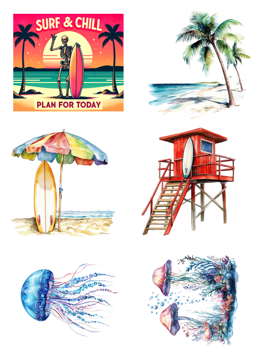 Surf & Ocean - DTF Transfer Bundle - Ready to Press