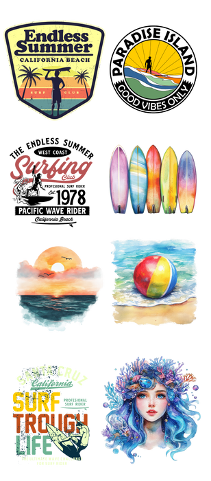 Surf & Ocean - DTF Transfer Bundle - Ready to Press