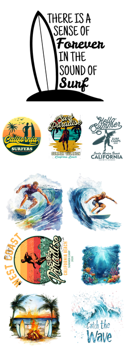 Surf & Ocean - DTF Transfer Bundle - Ready to Press