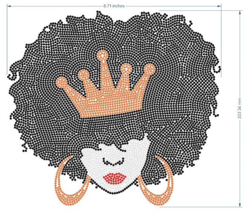 21002 Afro Lady with crown