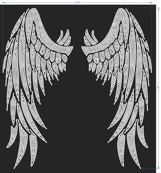 Rhinestone Ready to Press LA Wings Design