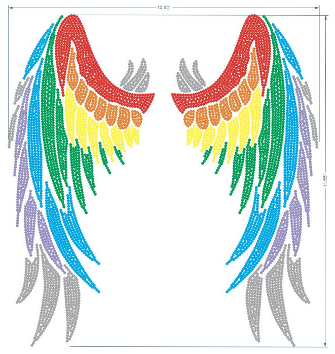 Rhinestone Ready to Press LA Wings Design