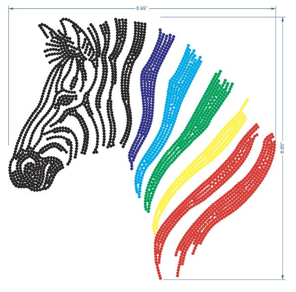 21046 Colorful Zebra / Dozen