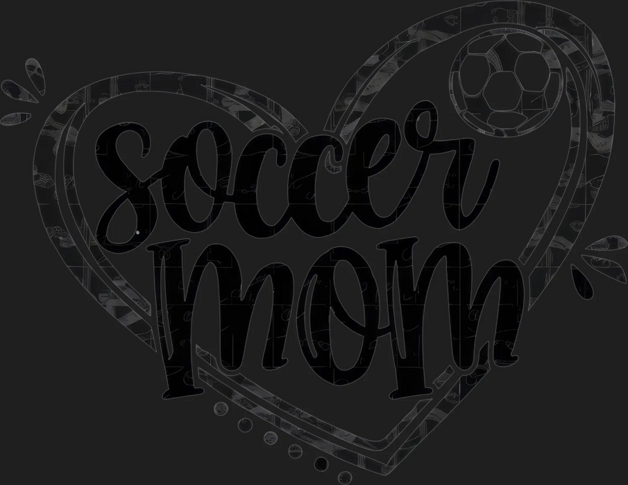 Soccer Mom Heart DTF Transfer Ready to Press