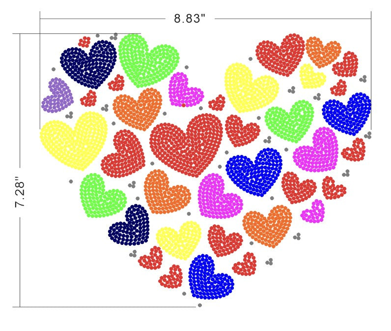 Sparkling Big Heart Design with Tiny Accents