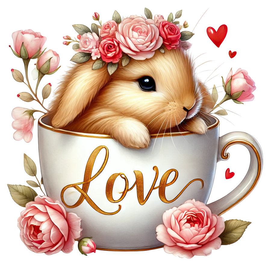 Valentine's Day Couple Bunny Design | DTF Center