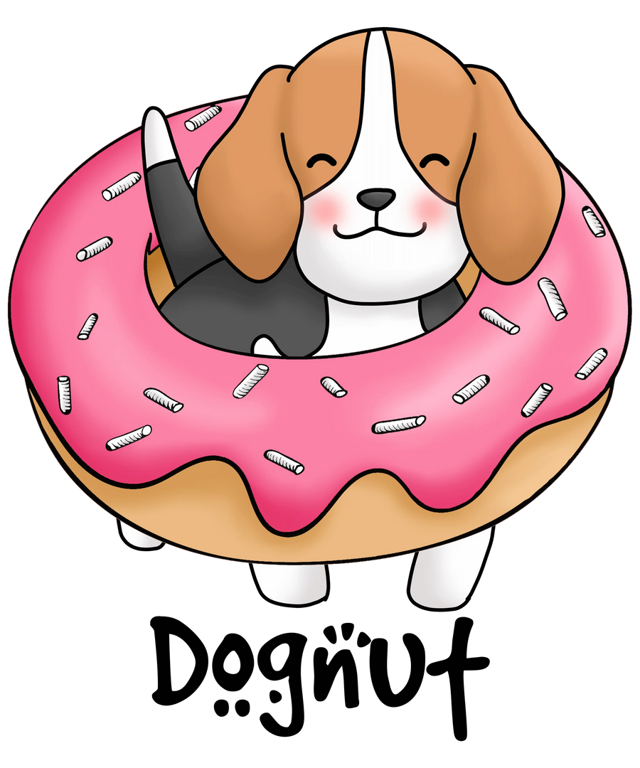 Dognut Funny Dog Design - DTF Ready To Press