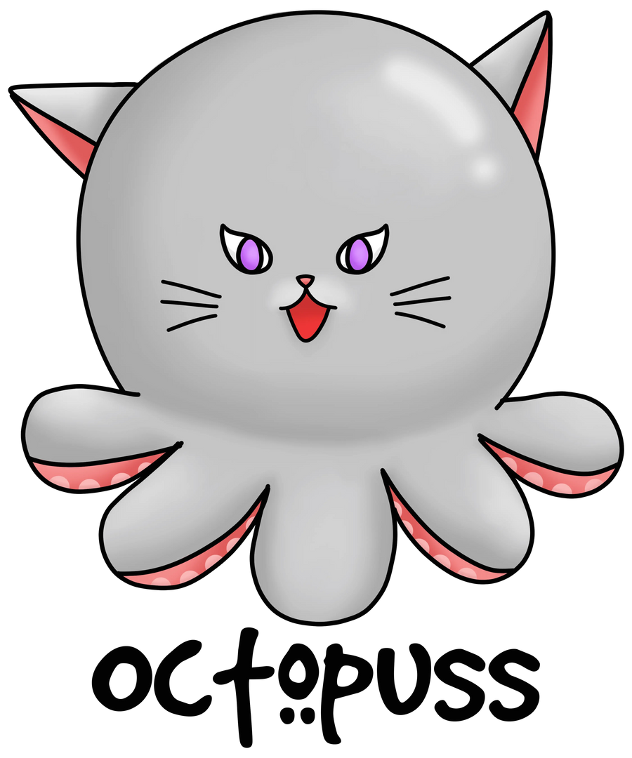 Octopuss Cat Design - DTF Ready To Press