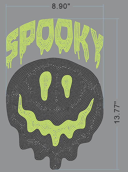 Spooky Glow-in-the-Dark Rhinestone Design