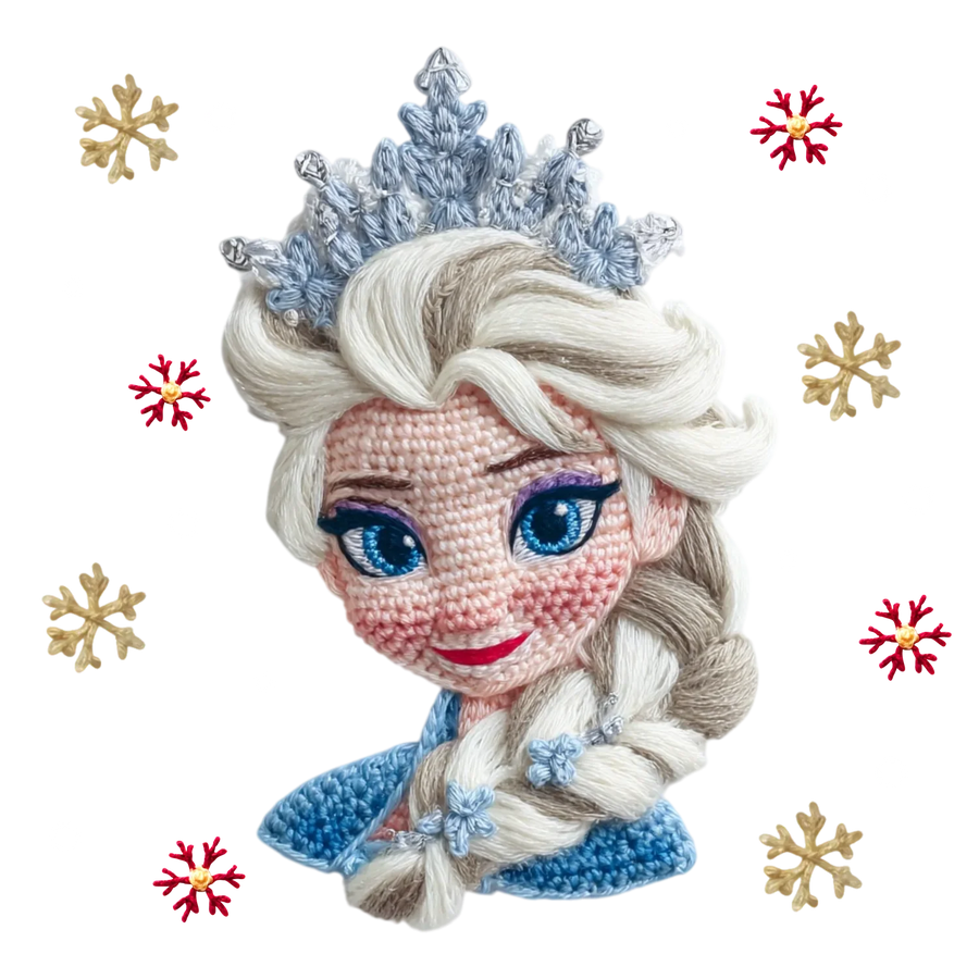 Winter Princess DTF Transfer Ready to Press