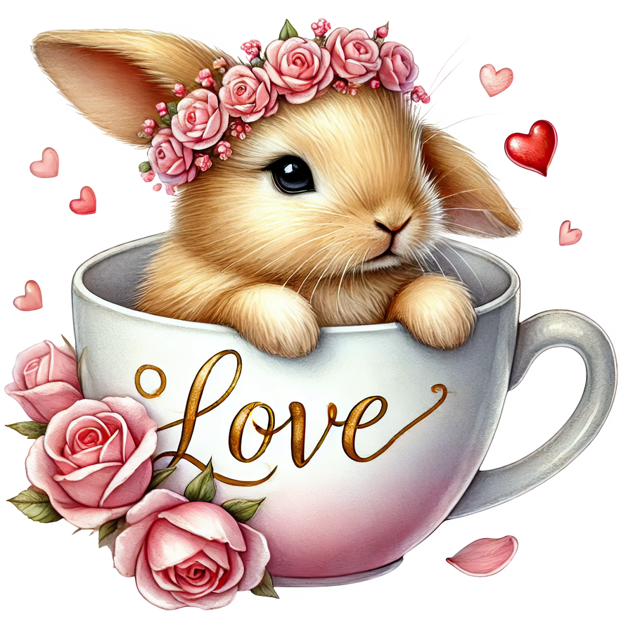 Happy Valentine's Day Couple Bunny Design | DTF Center