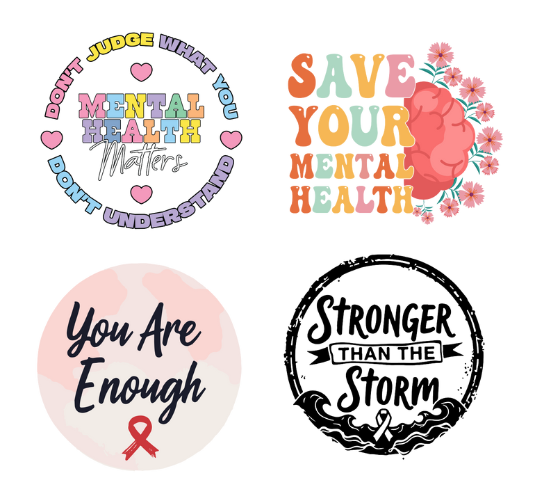 Mental Health DTF Transfer Bundle - Ready to Press