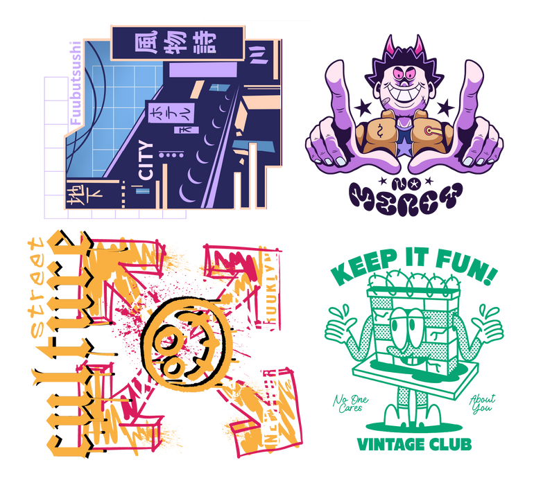 Hip-Hop Street DTF Transfer Bundle - Ready to Press