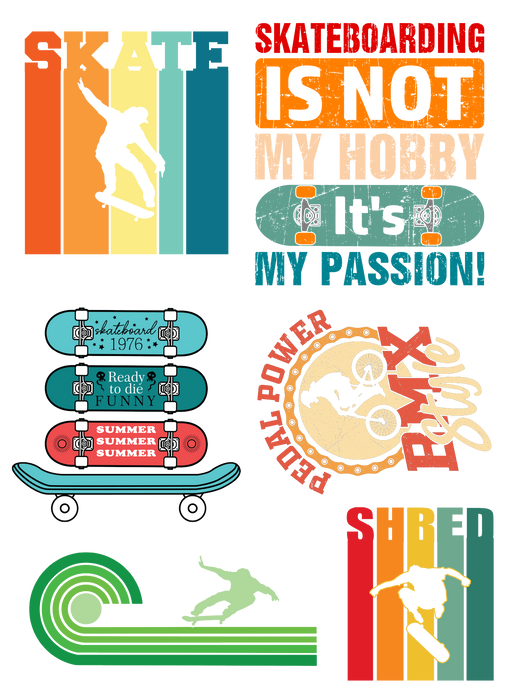 Skate & BMX DTF Transfer Bundle - Ready to Press