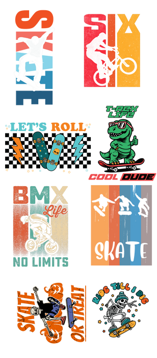 Skate & BMX DTF Transfer Bundle - Ready to Press
