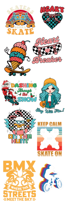 Skate & BMX DTF Transfer Bundle - Ready to Press