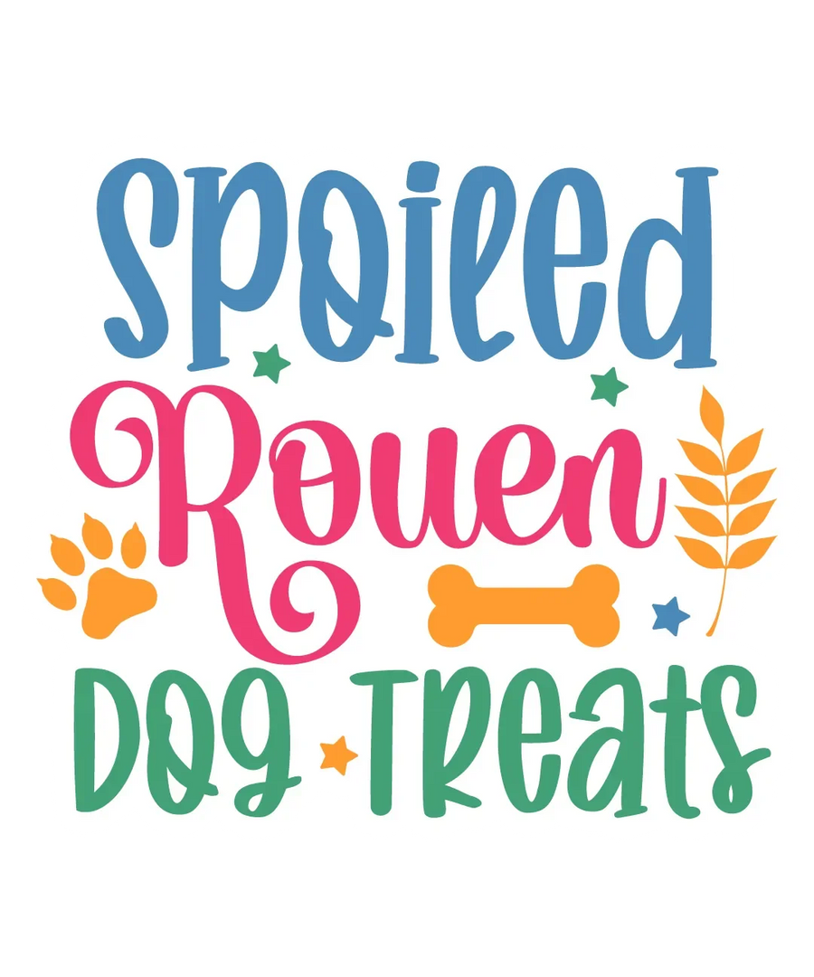 Spoiled Rotten Dog Treats DTF Transfer Bügelbild fertig zum Aufpressen