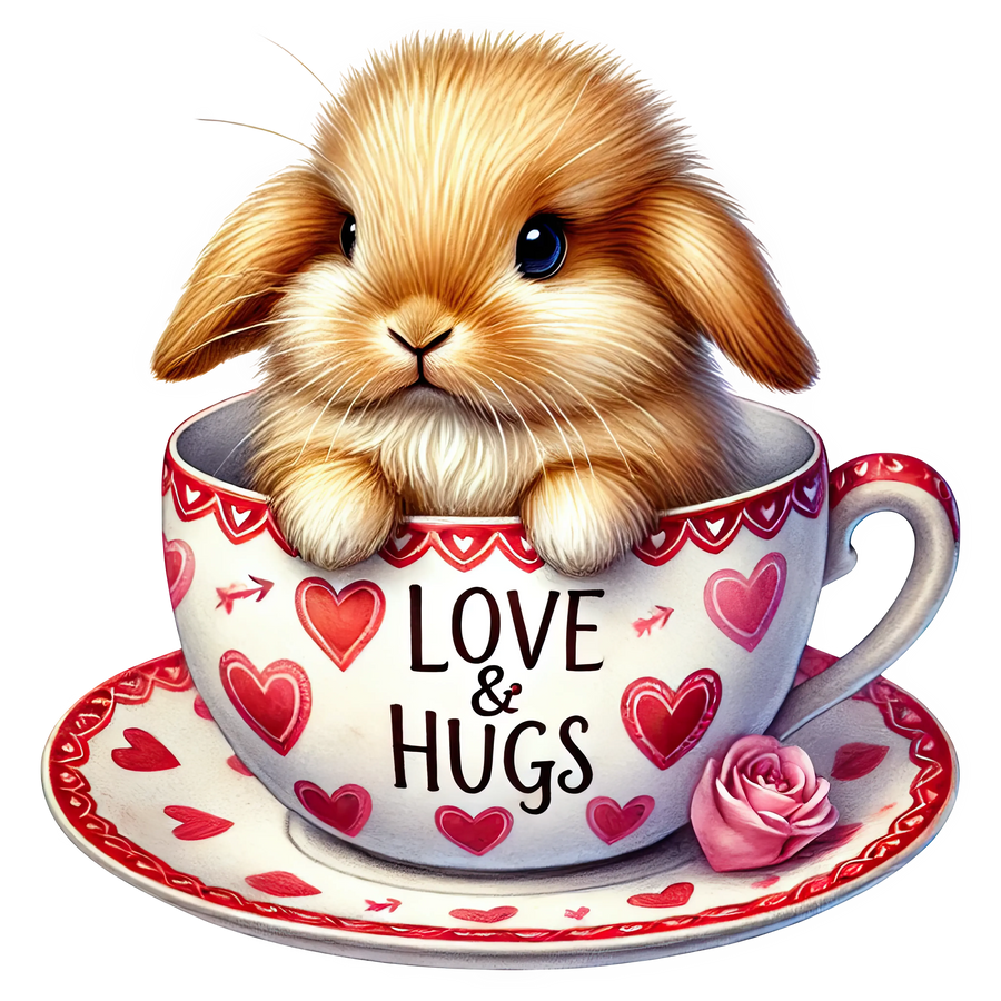 Love And Hugs Bunny Design | DTF Center