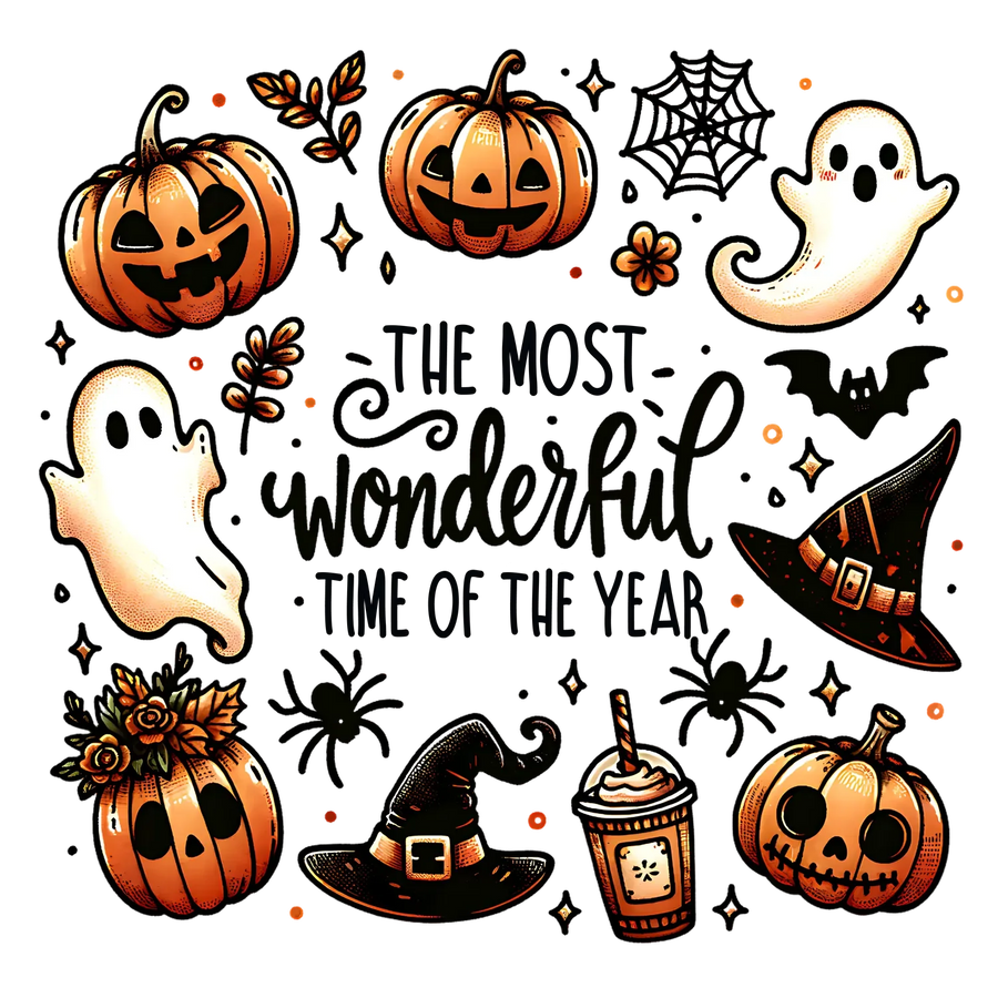 Halloween DTF Transfer Ready to Press: Wonderful Year