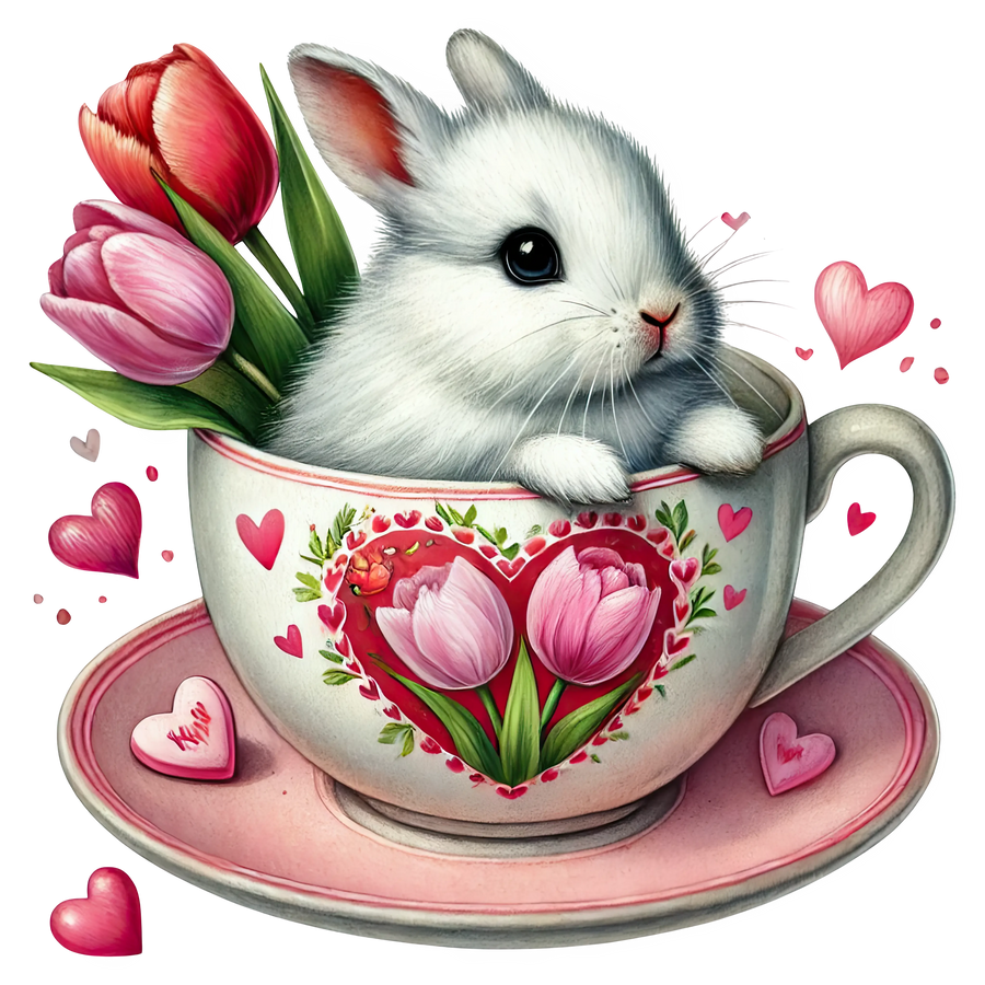 Tulip Bunny Love Design | DTF Center