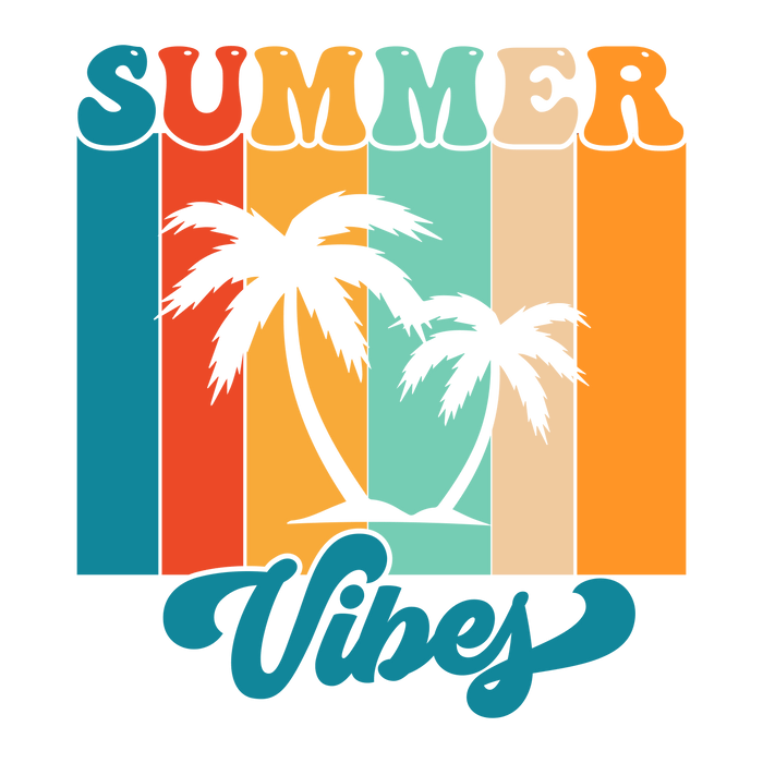 Retro Summer Vibes Design - DTF Ready To Press