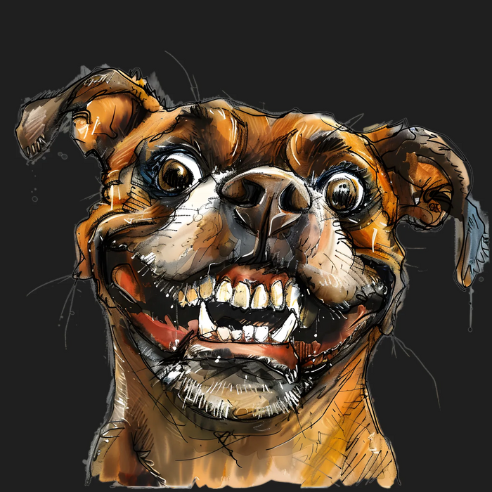 Dog Face DTF Transfer Ready to Press