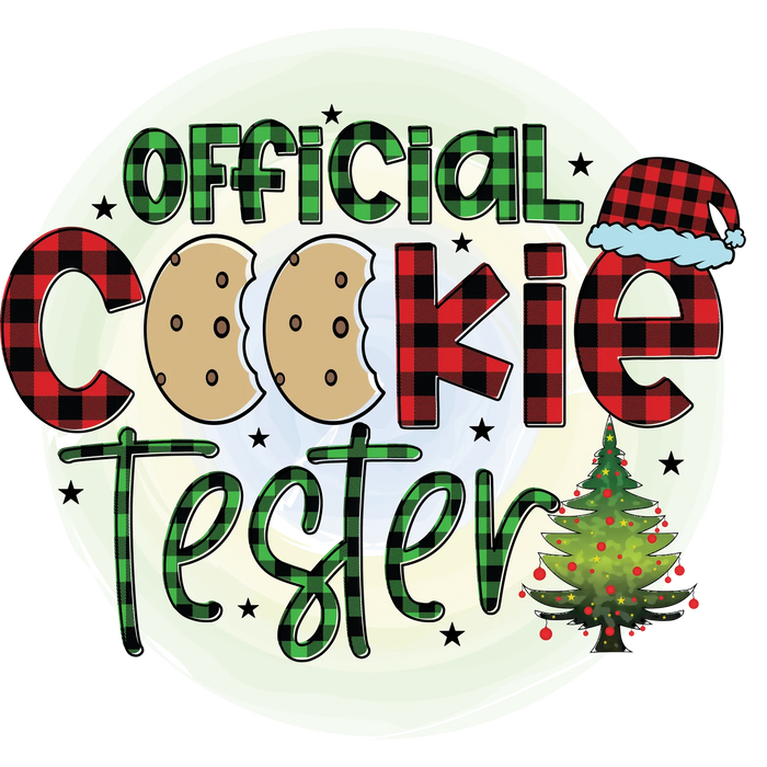 Holiday Cookie Tester DTF Transfer Ready to Press