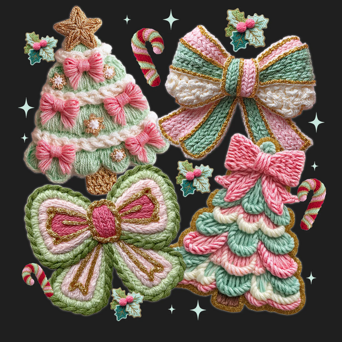 Christmas Bow DTF Transfer Ready to Press