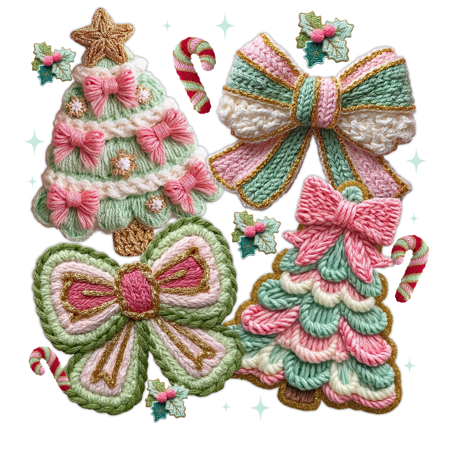 Christmas Bow DTF Transfer Ready to Press