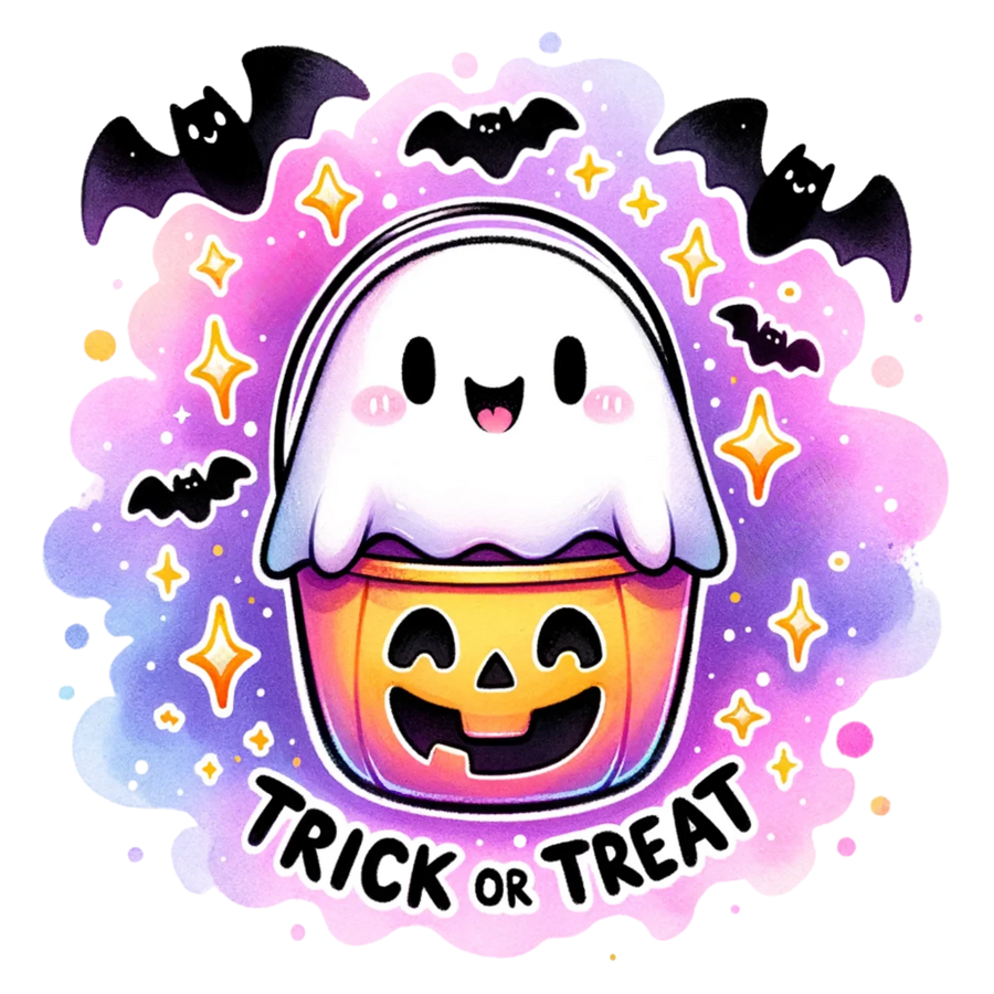 Halloween Ghost DTF Transfer Ready to Press