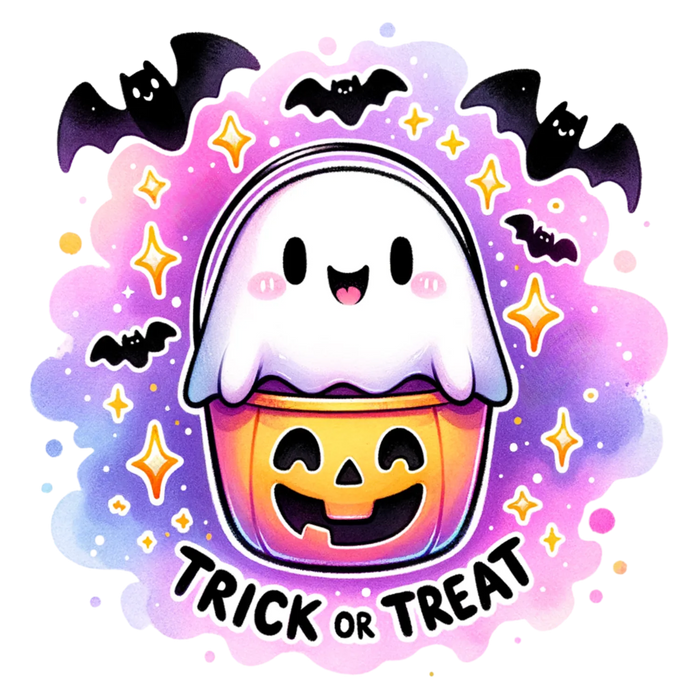 Halloween Ghost DTF Transfer Ready to Press