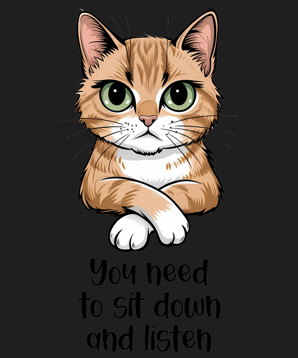 Cute Cat DTF Transfer Ready to Press