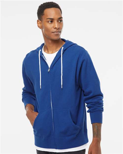 Lightweight Full-Zip Hooded Sweatshirt