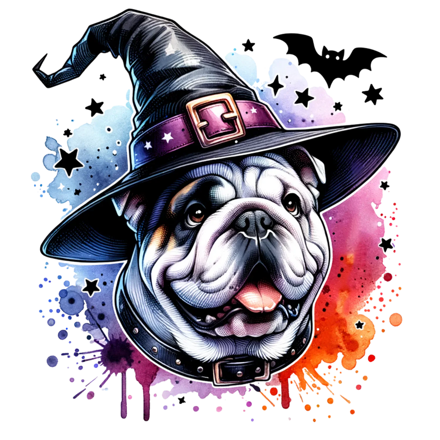 Wizard Bulldog DTF Transfer Ready to Press