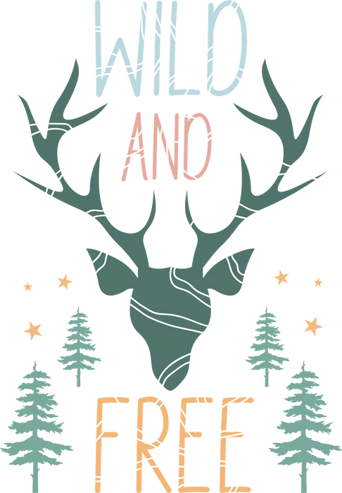 Wild and Free DTF Transfer Ready to Press