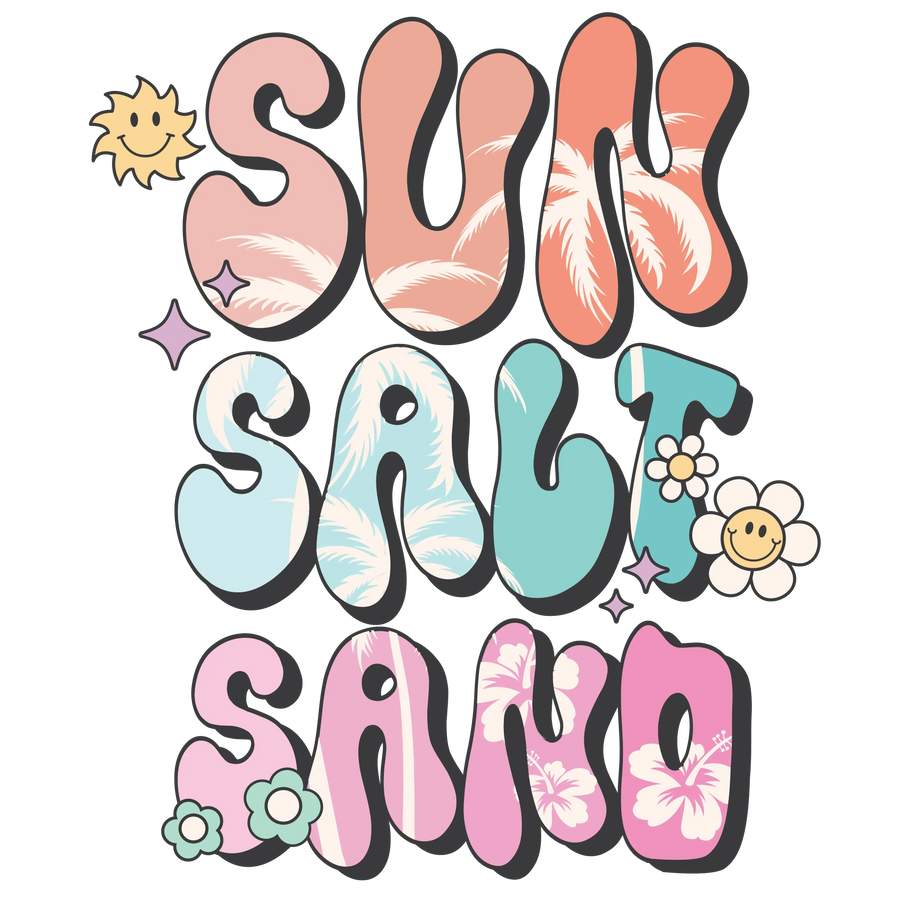 Sun Salt Sand Summer Design - DTF Ready To Press