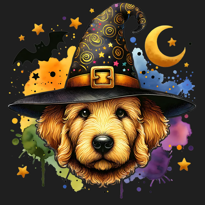 Halloween Hund DTF Transfer Bereit zum Pressen
