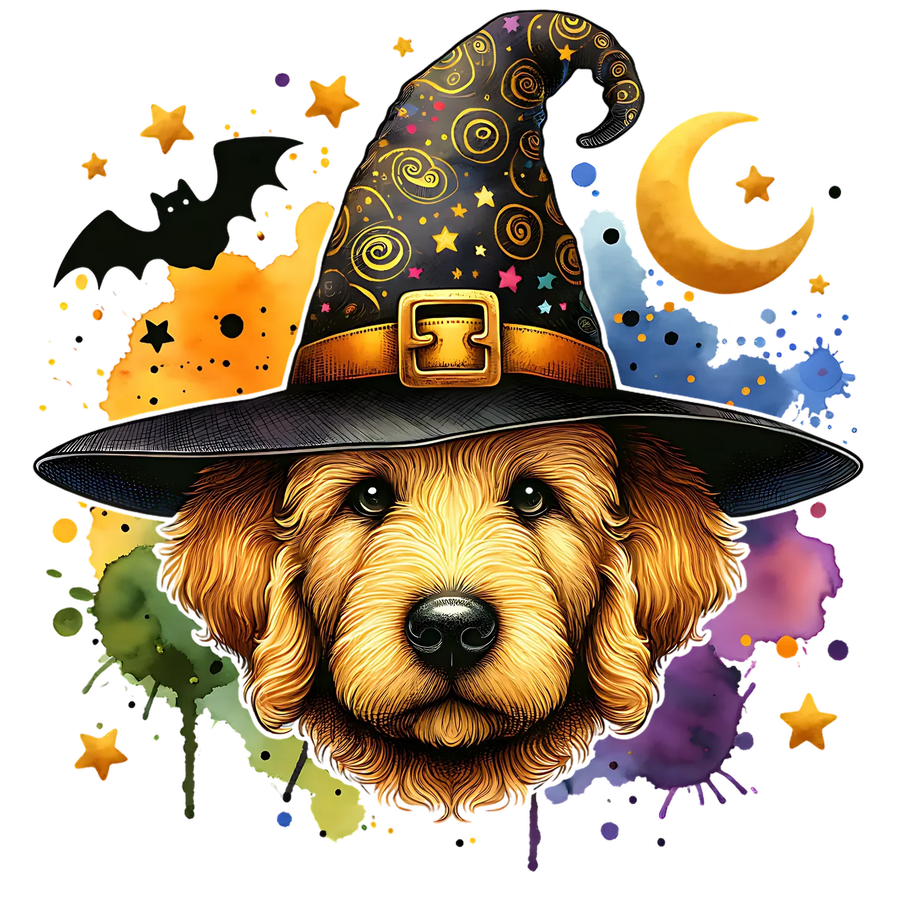 Halloween Hund DTF Transfer Bereit zum Pressen