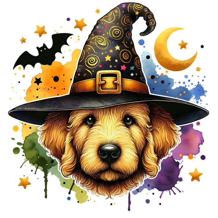 Halloween Hund DTF Transfer Bereit zum Pressen