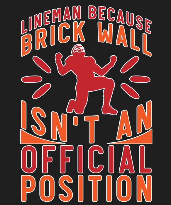 Football Lineman DTF Transfer Dynamic Play Print