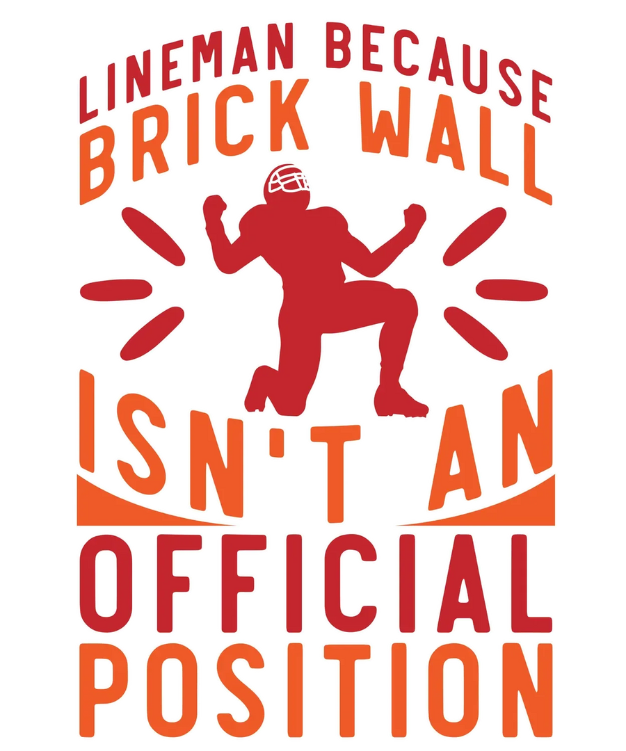 Football Lineman DTF Transfer Dynamic Play Print