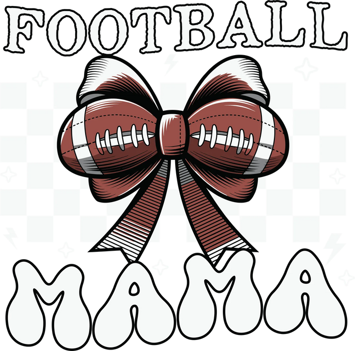 Football Mama Bow DTF Transfer Ready to Press