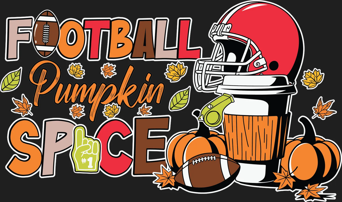 Fall Football Pumpkin Spice DTF Transfer Ready to Press