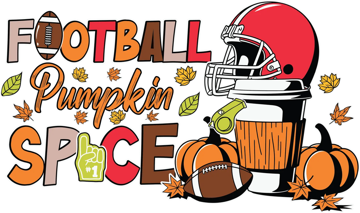 Fall Football Pumpkin Spice DTF Transfer Ready to Press
