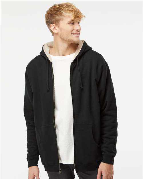 Sherpa-Lined Full-Zip Hooded Sweatshirt