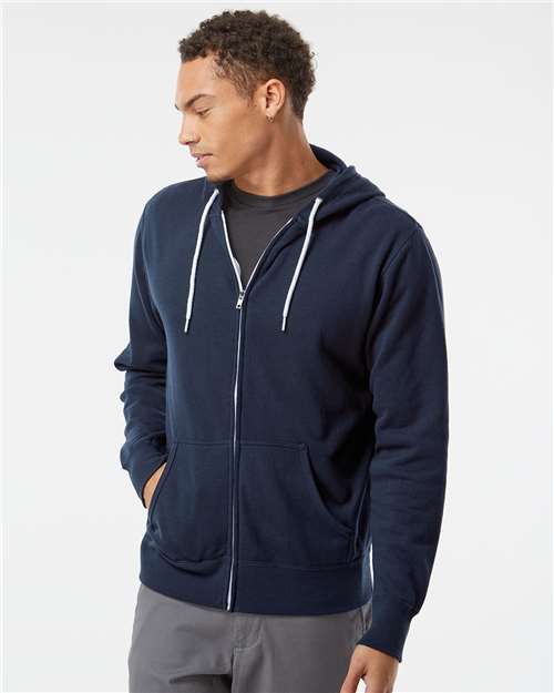 Lightweight Full-Zip Hooded Sweatshirt